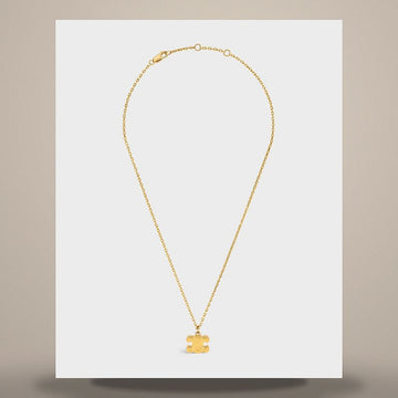 Celine Chunky Triomphe Necklace - Gold Finish Brass B10E84V02.35OR 158502117 [P]