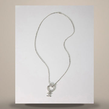 Celine Triomphe Pendant Necklace - Rhodium Finish Brass Silver B10FS4V94.36SI 158502153 [P]