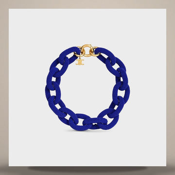 CELINE ETE Link Halskette - Perlen & goldfarbene Messing Navy / Gold B109D3O93.GJZ0 158500884 [P]