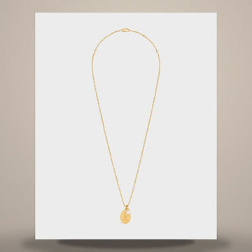 CELINE Le Perle Medaillon Halskette - Resin Perle & Gold-Finish Messing / Elfenbein B104U6PRB.01GI 158500894 [P]