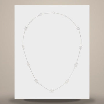 CELINE Mini Triomphe Halskette - Rhodium-finished Messing Silber 461DN6BRA.36SI 158502178 [P]
