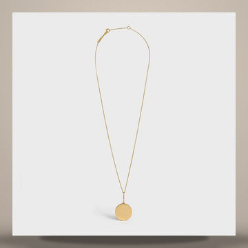 Celine Medail Small Necklace - Yellow Gold & White Diamond 46Q786GYD.37YW 158500906 [P]