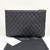CHANEL キャビア クラシック ゴールド CC ロゴ クラッチバッグ ブラック 158501003 [P]
