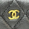 CHANEL キャビア クラシック ゴールド CC ロゴ クラッチバッグ ブラック 158501003 [P]