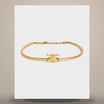Celine Triomphe Articulated Bracelet - Gold Finish Brass 46Z676BRA.35OR 158501017 [P]