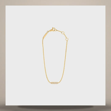 Celine Line Bracelet - Yellow Gold & Diamond 158501032 [P]