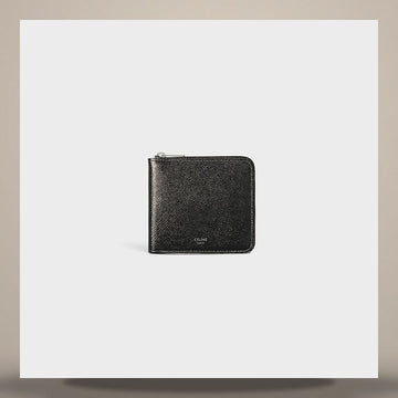 Celine Bifold Zip Wallet - Grain Calfskin Black 10J613BEN.38SI 158501134 [P]