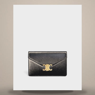 CELINE マゴ チェーン 財布 - シャイニー カーフスキン ブラック 10L033DPV.38NO 158501145 [P]