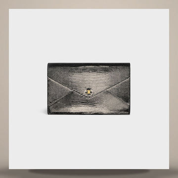 Celine Envelope Chain Wallet - Lizard Black 10P664DUA.38NO 158501150 [P]