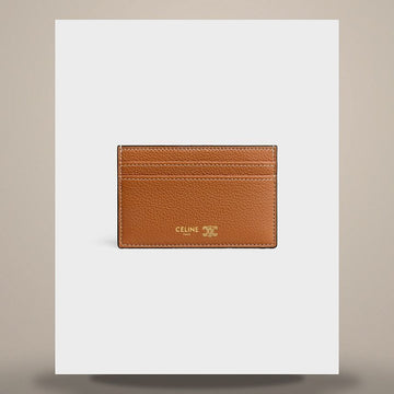Celine Medium Card Wallet - Grained Soft Calfskin Soft Tan / Soft Cream 10P322O54.GHD1 158501162 [P]