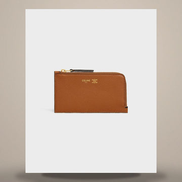 CELINE ロングジッパーカード財布 - ソフトグレインカーフスキン / ソフトクリーム 158501184 [P]