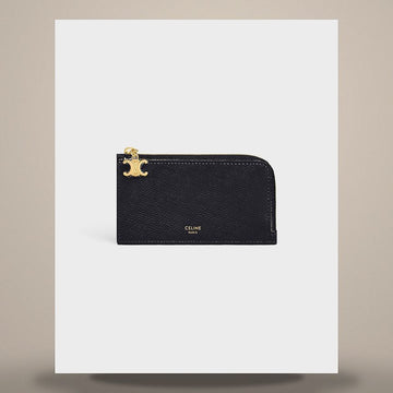 Celine Long Zip Card Wallet - Grain Calfskin Black L10083FVO.38NO 158501185 [P]