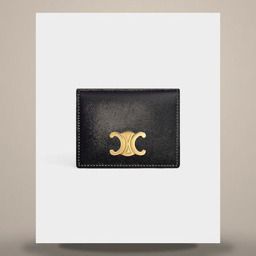 Celine Bifold Triumph Card Holder - Shiny Calfskin Black 10P353DPV.38NO 158501193 [P]