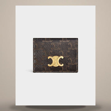 Celine Bifold Card Wallet - Triomphe Canvas Tan 10P352CQH.04LU 158501194 [P]