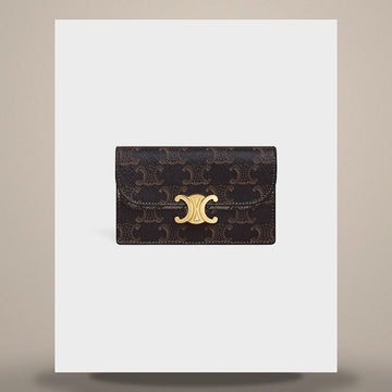Celine Long Triomphe Flap Card Holder - Triomphe Canvas 10P072CQH.04LU 158501198 [P]