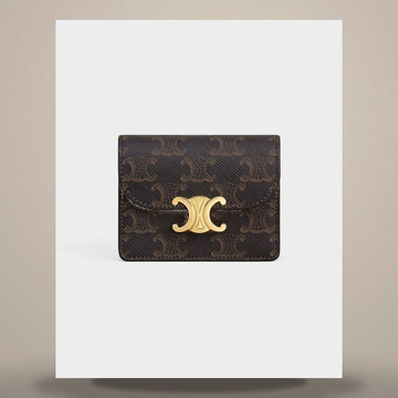 CELINE 名刺財布 - キャンバス＆ラムスキン 10N062DB7.04LU 158501200 [P]
