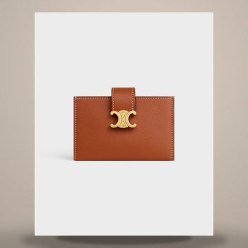 Celine Nino Accordion Card Wallet - Supple Grain Calfskin Tan 10N843GHH.04LU 158501205 [P]