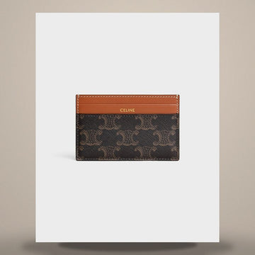 CELINE ミディアムカードホルダー - トリオンフキャンバス & カーフスキン 10P322EEN.04LU 158501208 [P]
