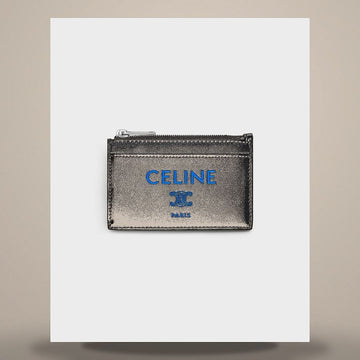 Celine Zipper Card Holder - Soft Lambskin Black / Ultra Blue 10F993R22.GLK0 158501217 [P]