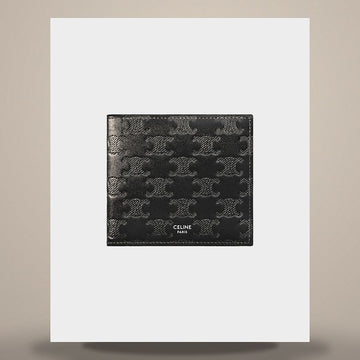 CELINE Bifold Geldbörse - Trionphe Prägung Kalbsleder Schwarz 10B653FQB.38SI 158501232 [P]
