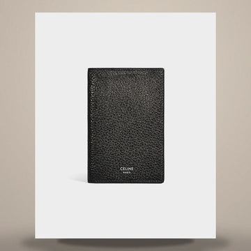Celine Vertical Card Holder - Grain Calfskin Black 10K873GTH.38SI 158501239 [P]