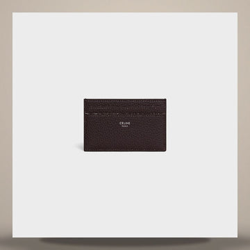 Celine Medium Card Holder - Grain Calfskin Espresso 10N763GTH.19ES 158501254 [P]