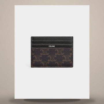 CELINE ラージカード財布 - トリオンフキャンバス＆カーフスキン ブラック 10K912FGS.38SI 158501272 [P]