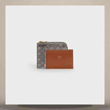 CELINE Reißverschluss Geldbörse & Kartenetui - Trionf Canvas & Lammleder 10D882CCP.04LU 158501283 [P]