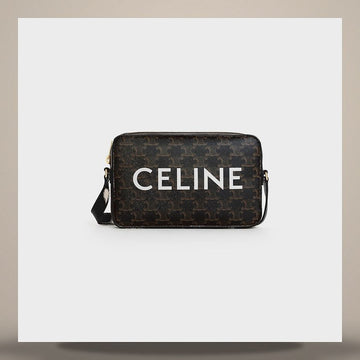 Celine Medium Messenger Bag - Printed Triomphe Canvas Black 194502CIM.38OG 158501332 [P]