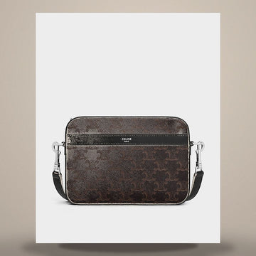 CELINE スモールメッセンジャーバッグ - トリオンフキャンバス & カーフスキン 113942EVJ.38SI 158501334 [P]