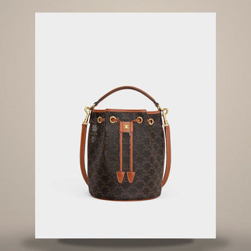 Celine Clara Bag - Triomphe Canvas & Calfskin 116882FQM.04LU 158501343 [P]