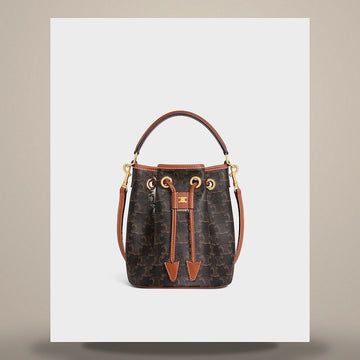 Celine Tiny Clara Bag - Triomphe Canvas & Calfskin 121672CAS.04LU 158501345 [P]