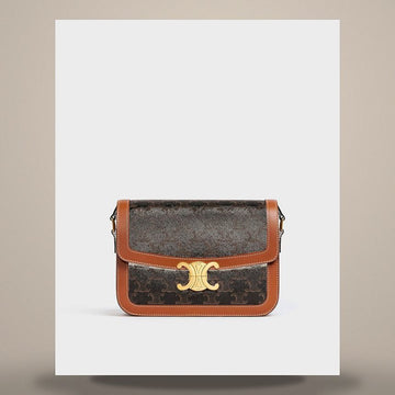 Celine Classic Triomphe Bag - Triomphe Canvas & Calfskin 191242BZ4.04LU 158501350 [P]