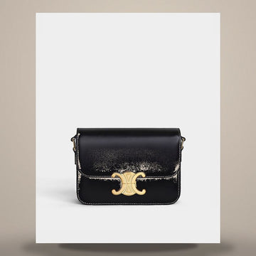 Celine Tiny Triomphe Bag - Shiny Calfskin Black 188423BF4.38NO 158501365 [P]