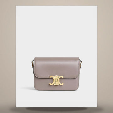Celine Mini Triomphe Bag - Shiny Calfskin Pebble 188423BF4.10BL 158501372 [P]