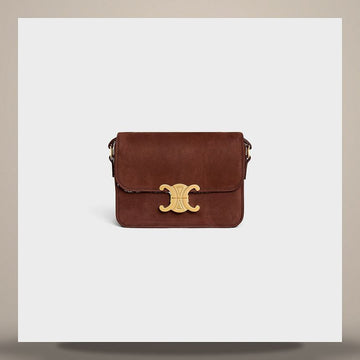 CELINE Tin Trionf Tasche - Grain Nubuk Kalbsleder Kastanienbraun 188423GUR.18CH 158501375 [P]