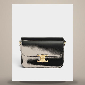 Celine Classic Triomphe Bag - Shiny Calfskin Black 187363BF4.38NO 158501377 [P]