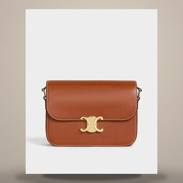 CELINE クラシック トリヨンフ バッグ - ナチュラル カーフスキン タン 187363BFN.04LU 158501382 [P]