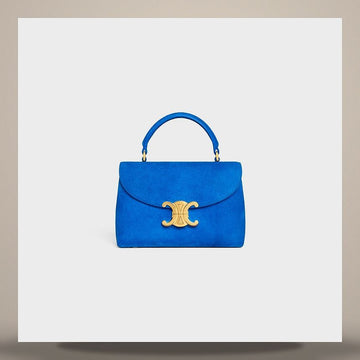 CELINE ティーンニーノバッグ - スウェードカーフスキンウルトラブルー 118113GVV.07QH 158501410 [P]