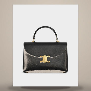CELINE ミディアム ニーノ バッグ - サプレ グレイン カーフスキン ブラック 117523FXK.38NO 158501419 [P]