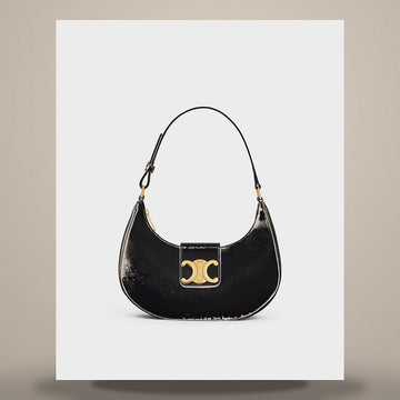 Celine Medium Triomphe Ava Bag - Soft Calfskin Black 114493DGQ.38NO 158501576 [P]