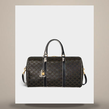 Celine Travel Bag - Triomphe Canvas & Calfskin Black 190662CHI.38NO 158502121 [P]