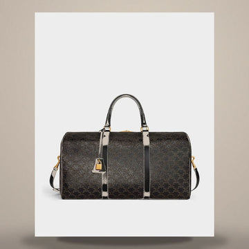 Celine Big Travel Bag - Triomphe Canvas & Calfskin Black 190672CHI.38NO 158502131 [P]