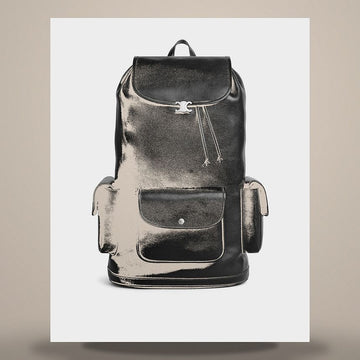 CELINE Soft Trionf Rucksack - Sublime Shiny Lammleder Schwarz L104M2X81.38SI 158502145 [P]