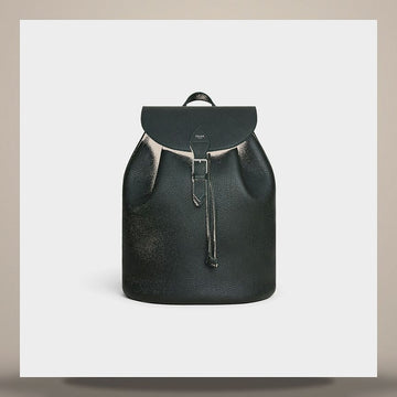 CELINE Großer Polko Rucksack - Genarbtes Kalbsleder Nachtgrün 122663GT7.31NG 158502148 [P]