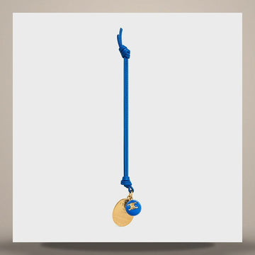 CELINE Medaille Anhänger - weiches Lammleder & Metall ultra blau B10973O73.07QH 158502687 [P]