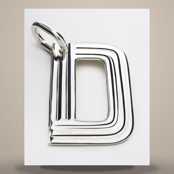 CELINE Alphabet Charm D Letter - Rhodium-Finish Brass Silber B10F84V66.36SI 158502720 [P]