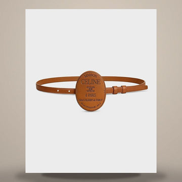 Celine Maison Belt 13MM - Soft Calfskin Tan / Black B10DP4U00.GMD7 158502726 [P]