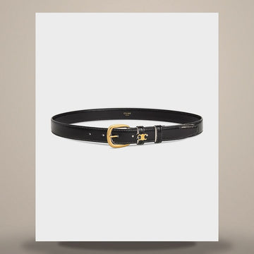 CELINE ヴィヴィエンヌ ベルト 25MM - トリヨンレザー ブラック 45BNN3A01.38NO 158502736 [P]