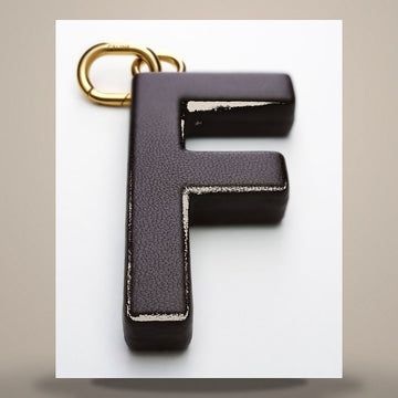CELINE Alphabet Charm F Letter - Lammleder & Goldveredelte Messing Chestnut B10EQ4V25.19CG 158502737 [P]